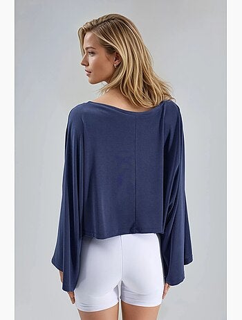 Blusa ampia con scollo a barca busem