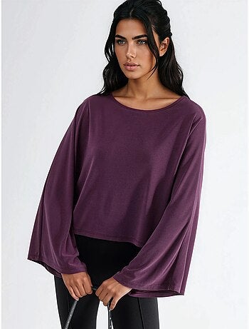 Blusa ampia con scollo a barca busem