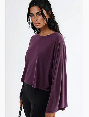 Blusa ampia con scollo a barca busem