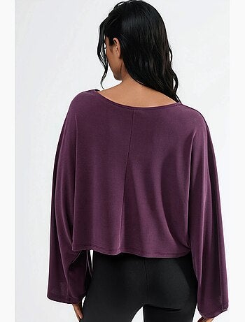Blusa ampia con scollo a barca busem