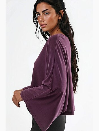 Blusa ampia con scollo a barca busem
