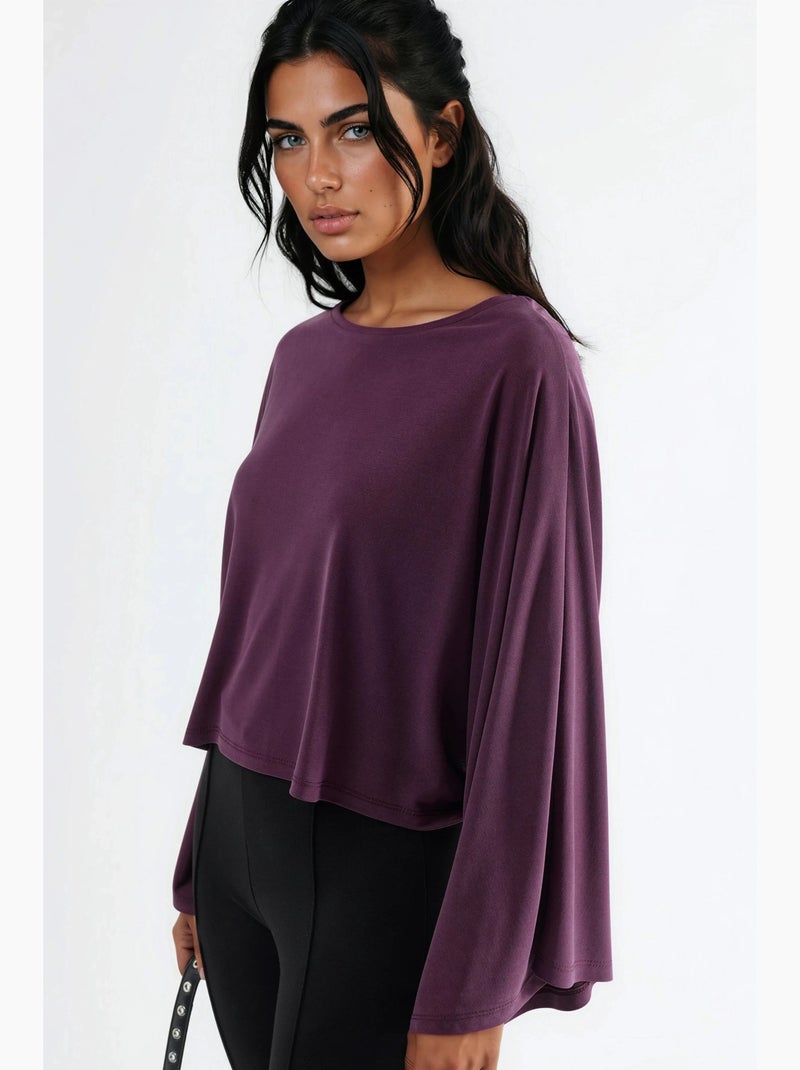 Blusa ampia con scollo a barca busem Malva - Kiabi