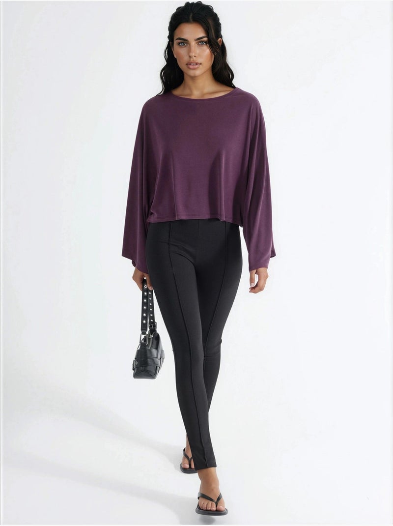 Blusa ampia con scollo a barca busem Malva - Kiabi