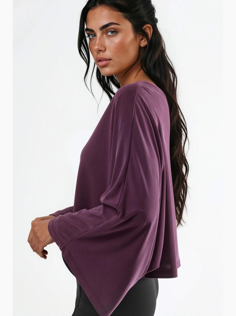 Blusa ampia con scollo a barca busem Malva - Kiabi