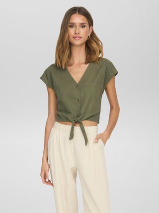 Blusa annodata con scollo a V 'JDY'