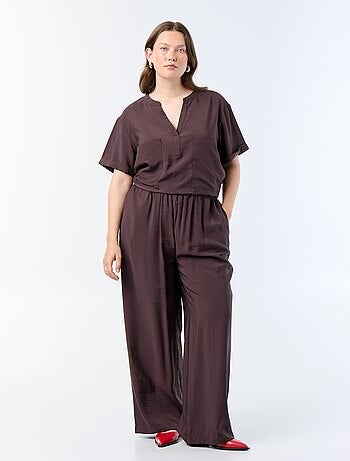 Blusa caftano in viscosa fluida