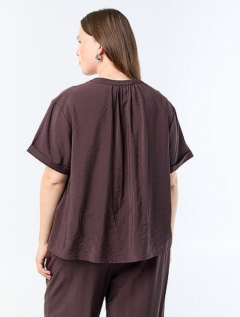 Blusa caftano in viscosa fluida