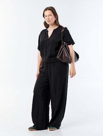 Blusa caftano in viscosa fluida