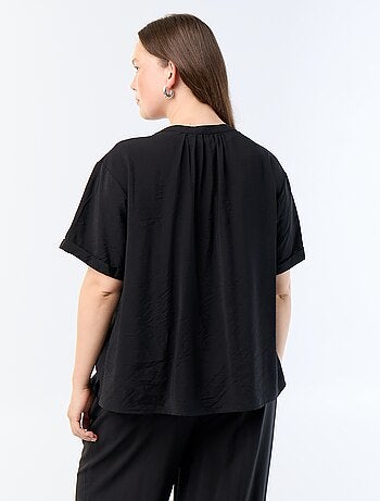Blusa caftano in viscosa fluida