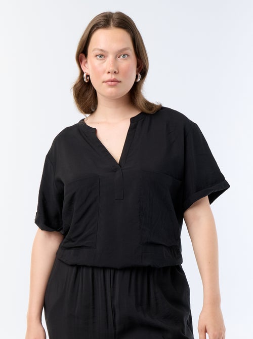 Blusa caftano in viscosa fluida - Kiabi