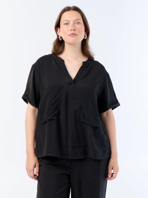 Blusa caftano in viscosa fluida - Kiabi