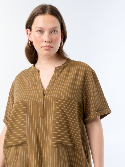 Blusa caftano in viscosa fluida - Kiabi