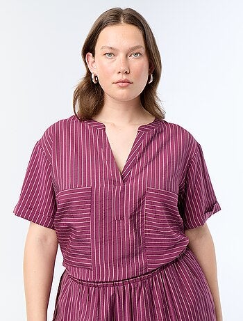 Blusa caftano in viscosa fluida