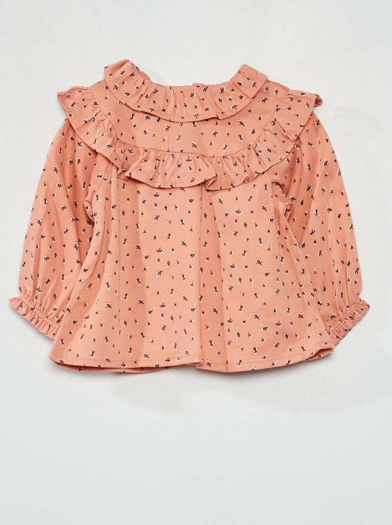 Blusa collo pierrot ROSA - Kiabi