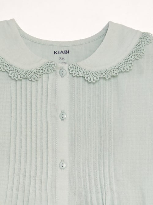 Blusa con colletto claudine in tessuto testurizzato - Kiabi