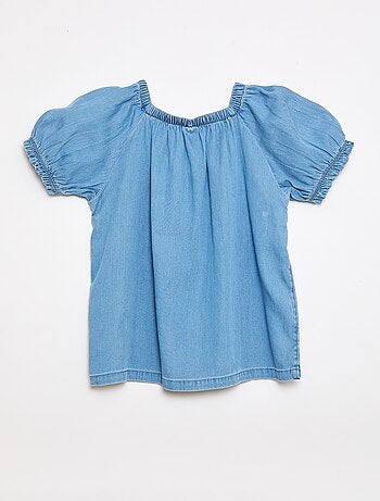 Blusa con colletto e fondo manica elasticizzati - So Easy