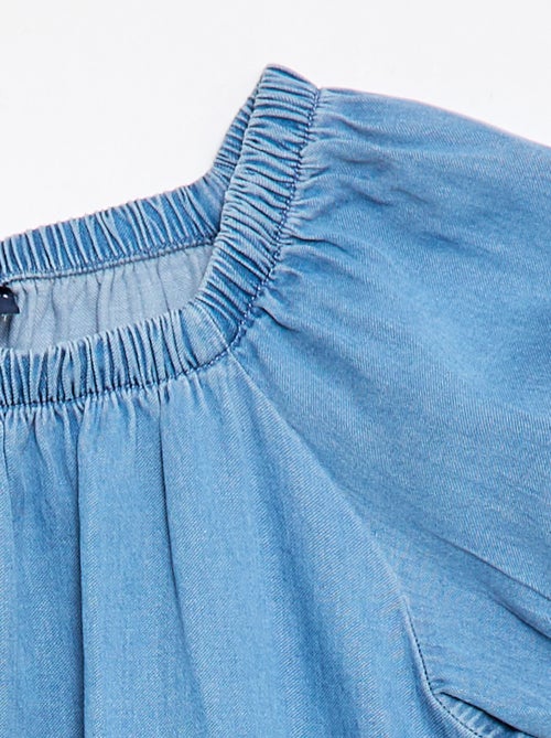 Blusa con collo e fondo maniche elasticizzati - Collezione facile da indossare - Kiabi