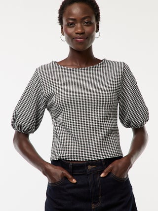 Blusa con lacci da annodare