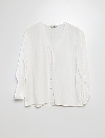 Blusa con maniche arrotolabili in plumetis 'JDY'