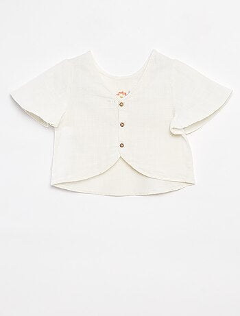 Blusa con motivi ricamati
