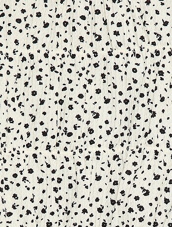 Blusa con motivo in maglia crêpe