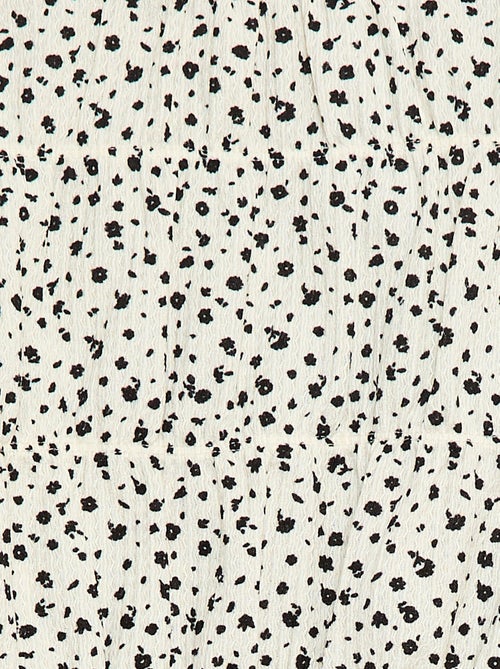 Blusa con motivo in maglia crêpe - Kiabi