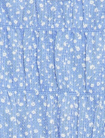 Blusa con motivo in maglia crêpe