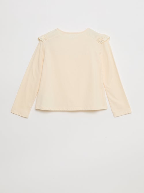 Blusa con plastron e ricami inglesi - So Easy - Kiabi