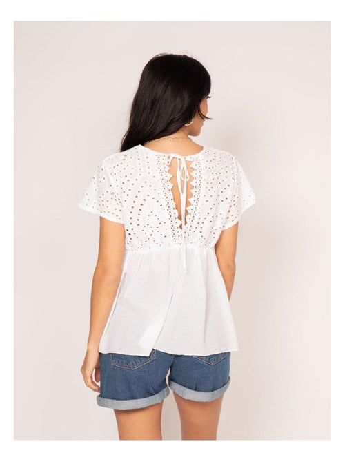 Blusa con ricamo sangallo FADIA - Kiabi