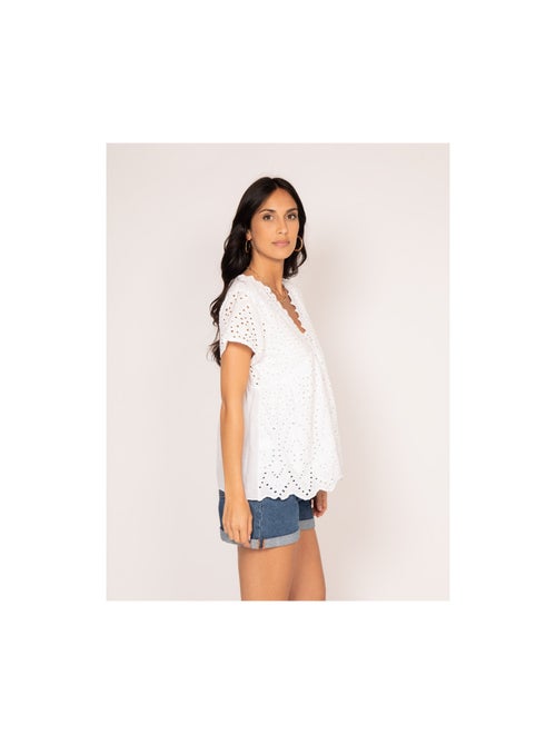 Blusa con ricamo sangallo FADIA - Kiabi