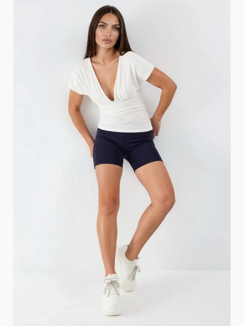 Blusa con scollo a v e dettaglio fiocco busem - Kiabi