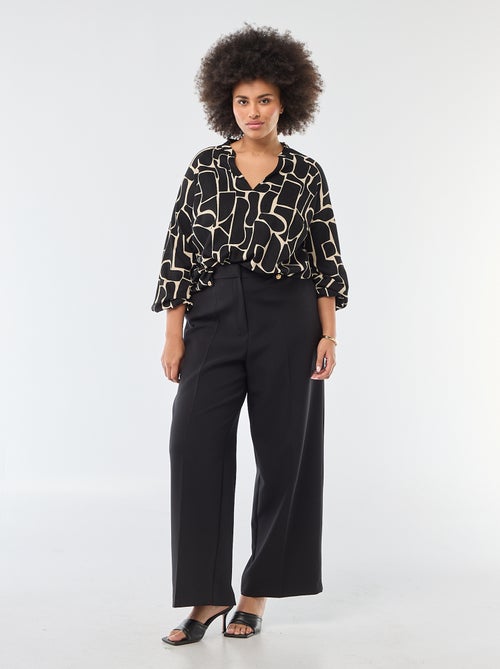 Blusa con scollo a V e motivo allover - Kiabi