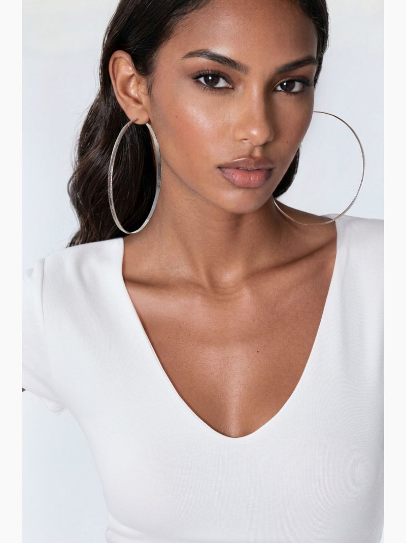 Blusa con scollo a v in misto modal e cotone busem Bianco - Kiabi