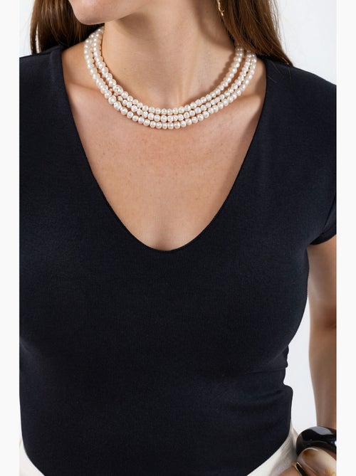 Blusa con scollo a v in misto modal e cotone busem - Kiabi