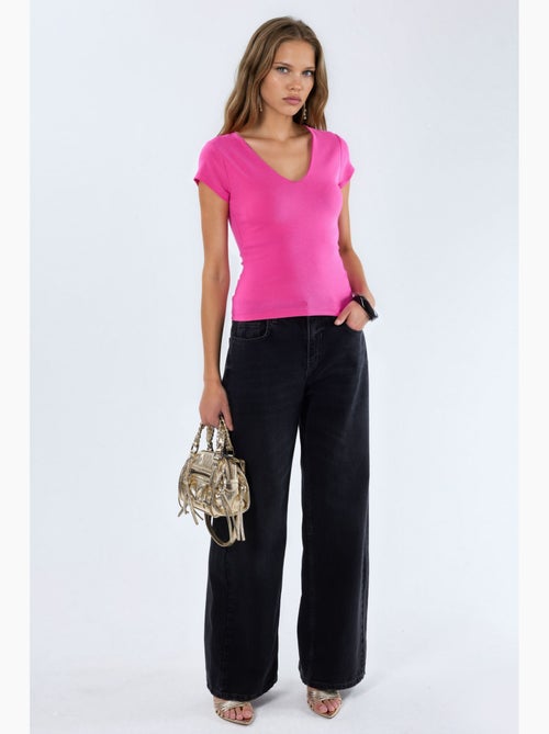 Blusa con scollo a v in misto modal e cotone busem - Kiabi