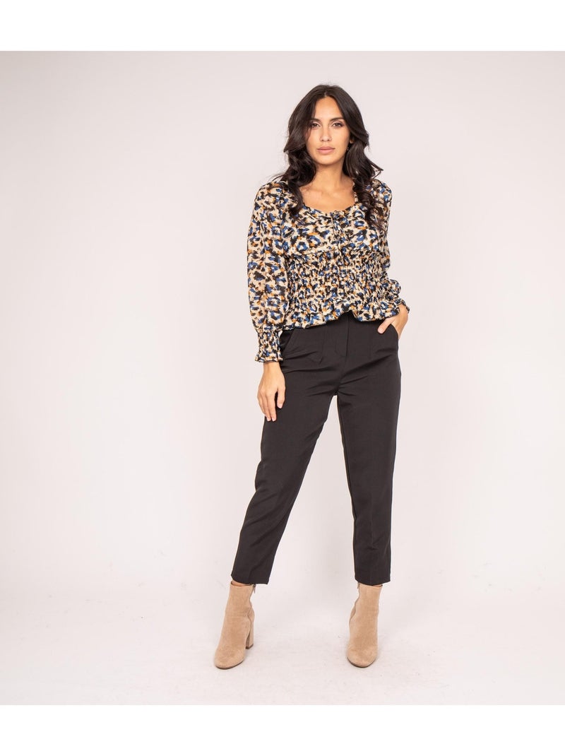 Blusa con stampa FRONKA Beige - Kiabi
