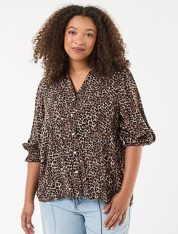Blusa con stampa leopardata 'Only Carmakoma'