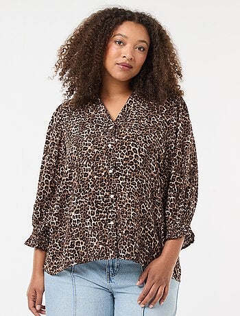Blusa con stampa leopardata 'Only Carmakoma'