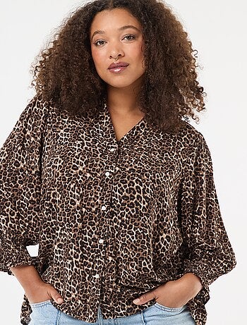 Blusa con stampa leopardata 'Only Carmakoma'