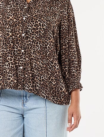 Blusa con stampa leopardata 'Only Carmakoma'