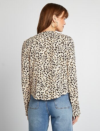 Blusa con volant da annodare