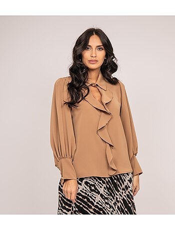 Blusa con volant OKIER