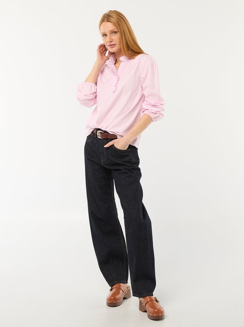 Blusa con volant sul collo e sull'apertura - Kiabi