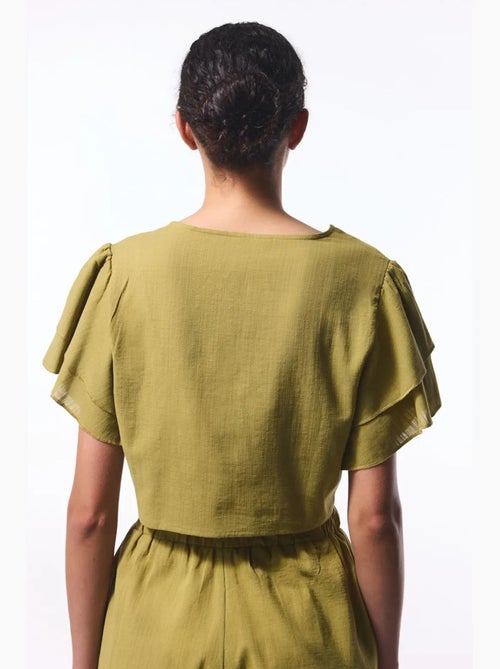Blusa corta con laccetti penti - Kiabi Blusa corta con laccetti penti - Kiabi