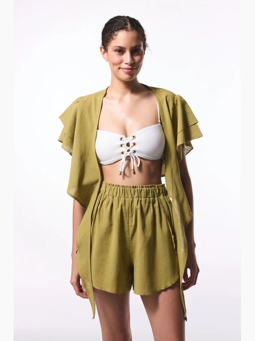 Blusa corta con laccetti penti - Kiabi Blusa corta con laccetti penti - Kiabi