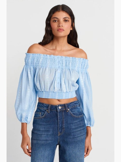 Blusa corta spalle scoperte dilvin - Kiabi Blusa corta spalle scoperte dilvin - Kiabi