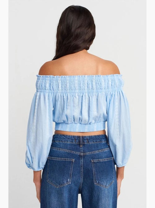 Blusa corta spalle scoperte dilvin - Kiabi Blusa corta spalle scoperte dilvin - Kiabi