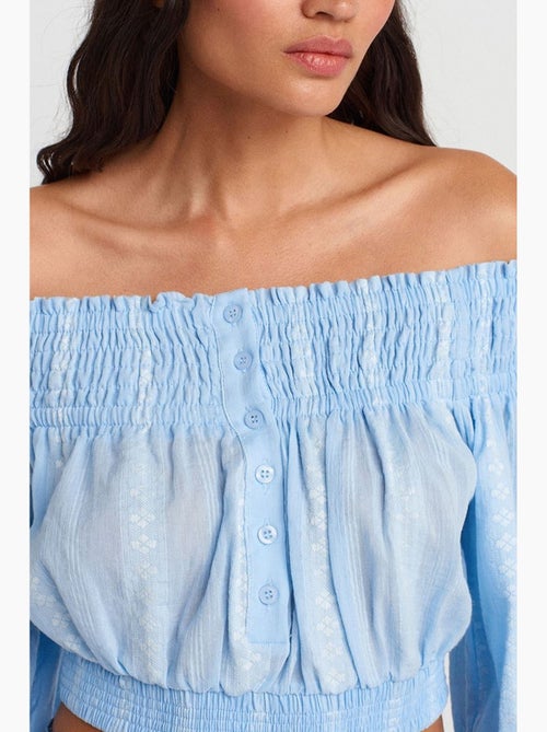 Blusa corta spalle scoperte dilvin - Kiabi Blusa corta spalle scoperte dilvin - Kiabi