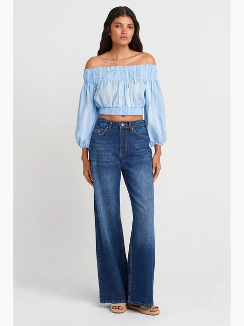 Blusa corta spalle scoperte dilvin - Kiabi Blusa corta spalle scoperte dilvin - Kiabi