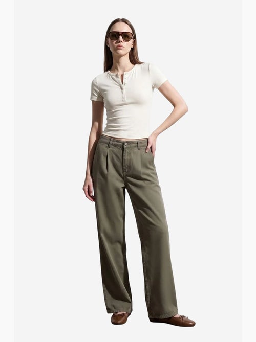 Blusa crop in jersey slim fit dilvin - Kiabi Blusa crop in jersey slim fit dilvin - Kiabi